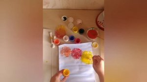 "Рисование с помощью пузырчатой  пленки"