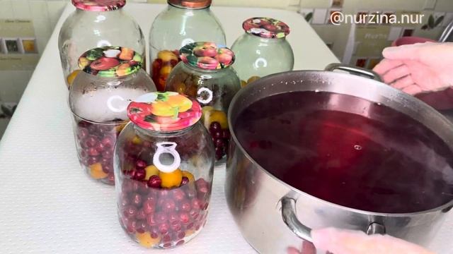 Қыста РАХАТТАНЫП ішесіз! АТЫЛМАЙТЫН КОМПОТ жабу! ЕҢ ДҰРЫС РЕЦЕПТ! Ассорти компот. Қыстық компот жаб