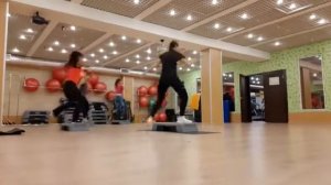 степ аэробика лёгкая связка / step