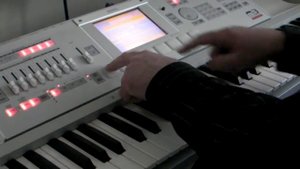 Korg M3 61 trying out the EXB-Radias board using the pads HD