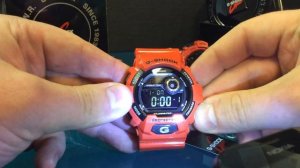 Обзор и настройка часов Casio G-shock G-8900A-4E [3285]