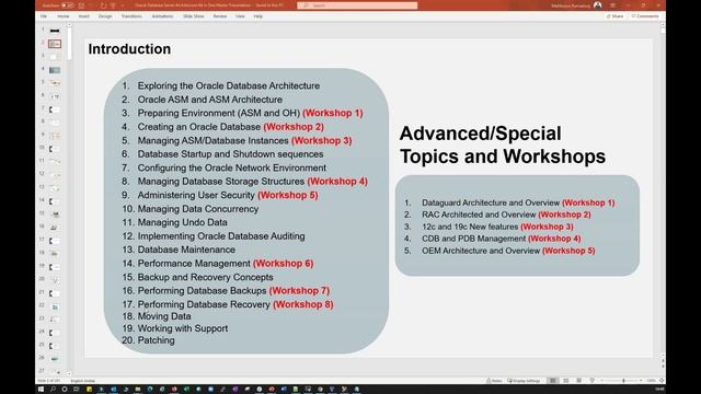Oracle Database Administration Workshop Guide - Oracle DBA freshers & Junior Oracle DBA's & Experts