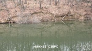 Два небольших озера в посёлке Научный (Крым, Бахчисарайский район, пгт Научный). 6 марта 2023 года.