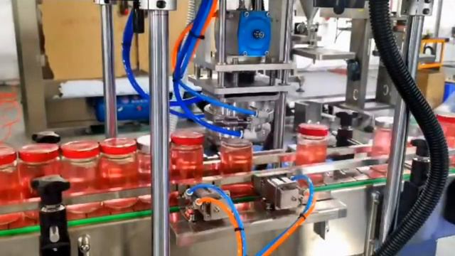 Automatic speed single head vacuum food jar capping machine смотреть онлайн
