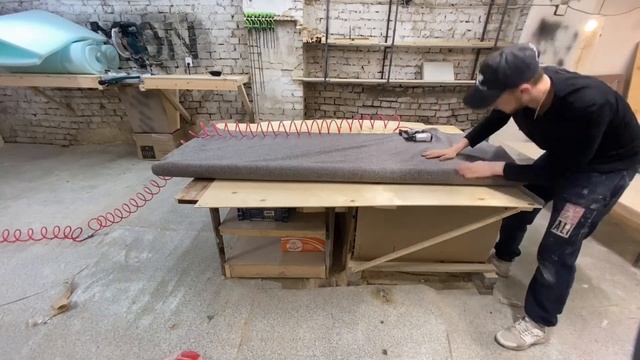 Двуспальная кровать своими руками ! Оббивка ткань ( 2 Часть) смотреть онлайн