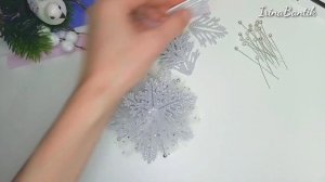 самый красивый ободок снежинки на новый год