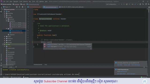 #6  Database Seeder in Laravel | Laravel From Scratch