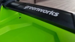 Газонокосилка GREENWORKS GLM 1241. Распаковка и первый запуск.