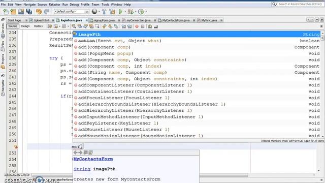 Java - Contact Management System Project In Java With MySQL Step By Step [with source code] Part 18