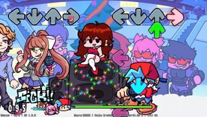 Friday Night Funkin' - Eggnog but it's a Monika and Senpai Cover (ft. BF)