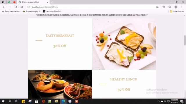Restaurant website in WordPress  FOODMOOD 