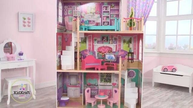 Кукольный домик для больших кукол "Элегантный" с мебелью, KidKraft 65830HD смотреть онлайн