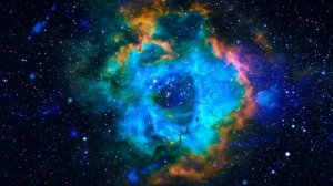 Space Travel Blue Nebula Massive Spiral Particle