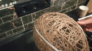 Ночник Воздушный шар из джутовой веревки своими руками