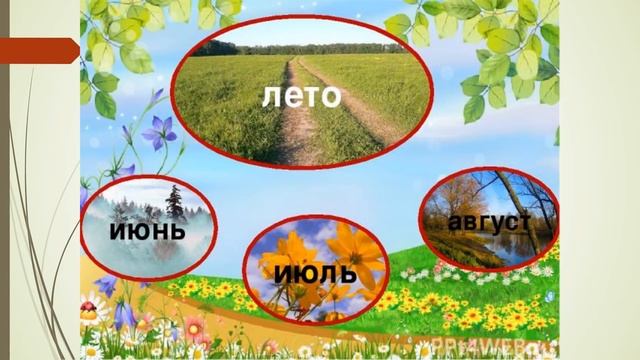 РКИ. Время года. Зима. Весна. Лето. Осень. Месяцы