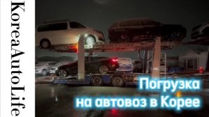 295 Погрузка машин на автовоз в Корее