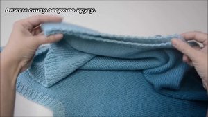 Мужской жилет спицами р.52-54
