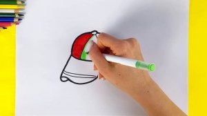 Bolalar uchun qopqoq rasm chizish | Drawing cap for children. Рисование шапка для детей