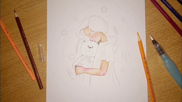 РИСУЮ АКВАРЕЛЬНЫМИ КАРАНДАШАМИ :0 | ФРЕЯ