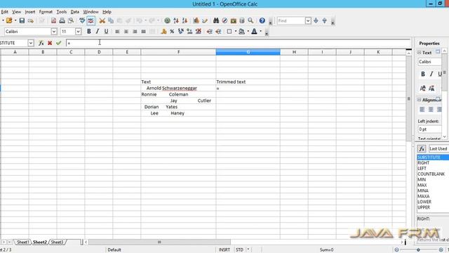 Apache OpenOffice Calc Tutorial - trim Function | Apache OpenOffice 4 Calc смотреть онлайн