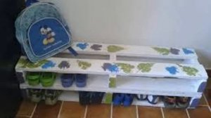 Полка тумба стеллаж для обуви из поддонов своими руками лофт DIY