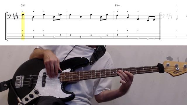 On the Road Again by Willie Nelson - Bass Cover (tablature & notation included)