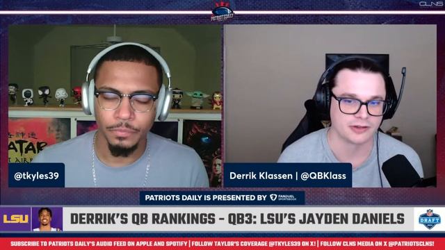 LIVE Patriots Daily: Talking Top QB Prospects and Post-Day 1 Options w/ Derrik Klassen смотреть онлайн
