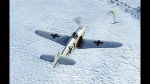 Bf 109 F-4 против Hawker Hurricane Mk II. Противник сбит