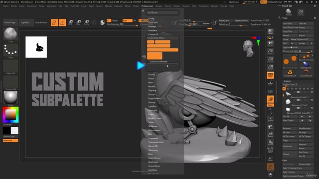 13. Инструменты Zbrush Custom UI and Hotkeys
