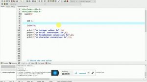 Format Specifier, Integerm, Octal , Hexadecimal and character conversion C and C++ programming