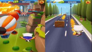 Том бег за золотом, Анжела за золотом. Воришка Енот против Анжелы. Talking Tom Gold Run.