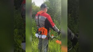 Сборка и запуск бензотриммера BRAIT