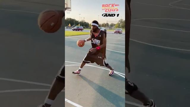 The time traveler shows off his And-1 streetball tricks.