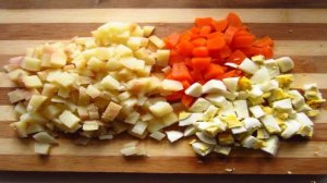 Салат с плавленым сырком и куриными сердцами