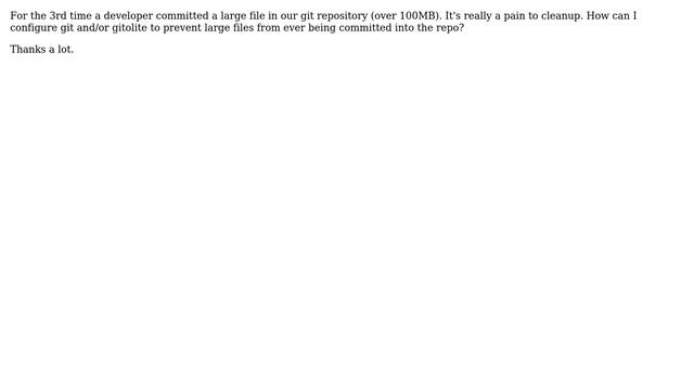 DevOps & SysAdmins: How can I configure git to reject large files? смотреть онлайн