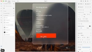 Travel website landing page with Interaction using Adobe xd