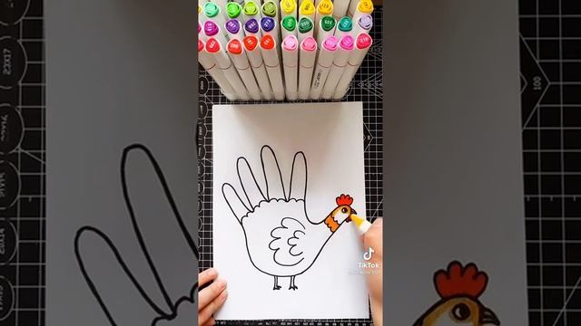 как нарисовать петуха