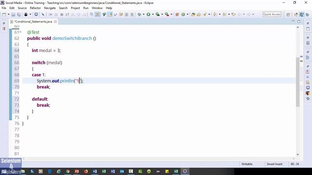 ✔ Java's Conditional Switch Statement | (Video 16)