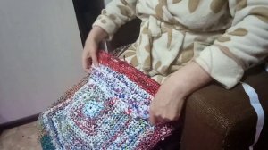 Сумка - Рюкзак из пакетов, крючком.