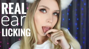REALISTIC EAR LICKING ASMR | АСМР Ликинг Ушек
