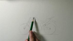 Как нарисовать мотоцикл.Рисуем мотоцикл легко и проста | How to draw a boy riding a bike. Motorcycl