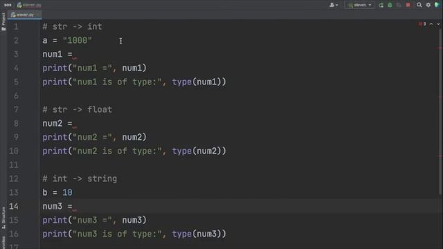 SOS 11 | Python Type conversion