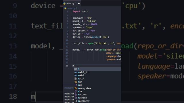 Код для преобразования текста в голос на Python / Python Silero text to speech #shortsfeed #shorts