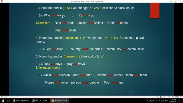 #learning English ( singular and plural nouns ) part 02