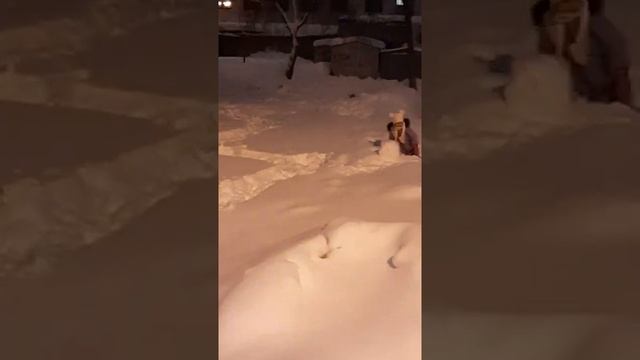 ЛЕПИМ САМЫЙ БОЛЬШОЙ СНЕЖНЫЙ ШАР. СНЕГОВИК. ❄❄❄