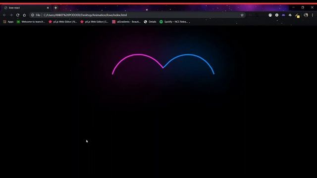 LOVE Motion Design Animation | HEART pink & blue lines | Web Designing | Coding is LOVE