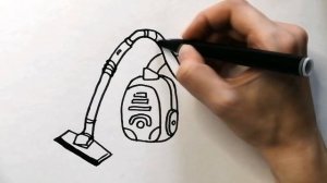 Как нарисовать ПЫЛЕСОС / Рисуем пылесос легко и просто / How to draw a vacuum cleaner