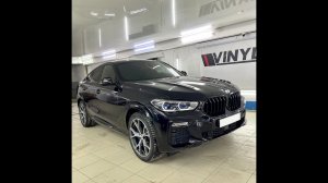 Бронирование полиуретановой пленкой дверей BMW X6, крыльев, крышки багажники, фар и тонировка