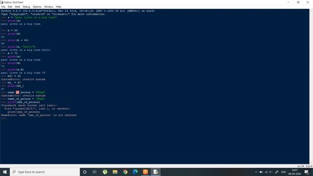 Print, Defining variables, input | Python for beginners