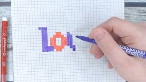 Как нарисовать слово LOVE поэтапно по клеточкам / Рисунки по клеточкам LOVE (Любовь) / Лайк АРТ